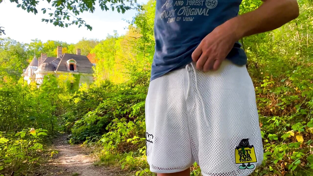 Dildo play with my wrecked cunt in abandoned public castle