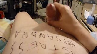 Tgirl Plays And Cums,  Old Vid For An Old Mistress