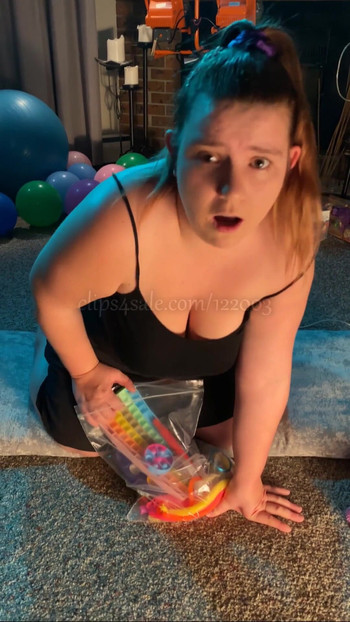 Iconic moment from "Two Orgasms - Braless Pillow Riding and Edging"