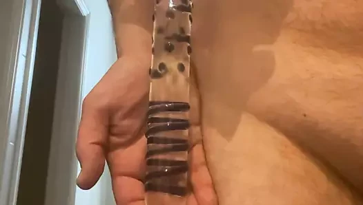 Büyük cam dildo.