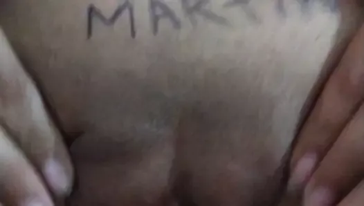 video tribute to my biggest fan on xhamster - Marting – with his name written on my big pussy