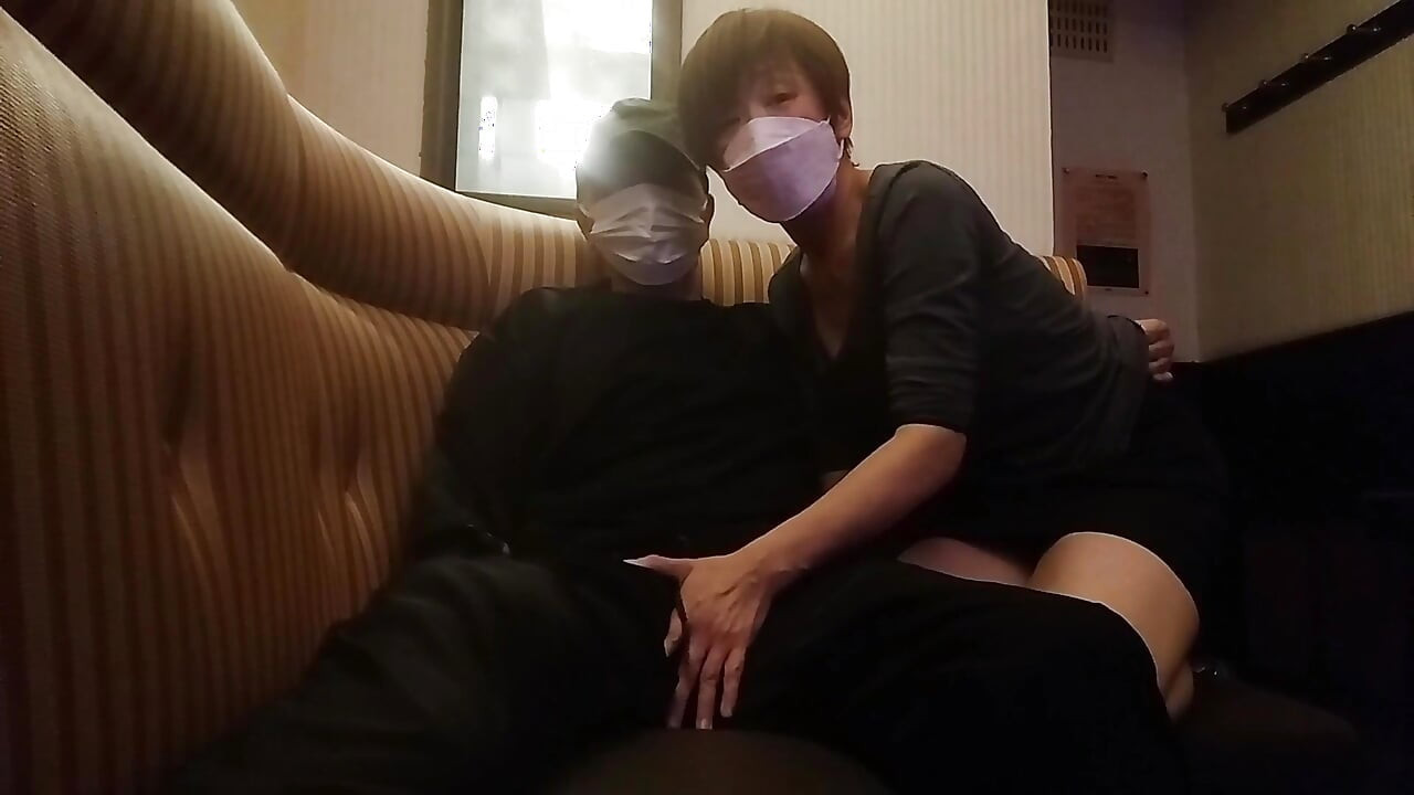 Blowjob and Cowgirl Sex in a Karaoke Box