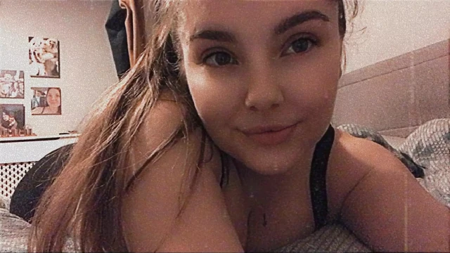 Beautiful Young Girl on Bed, Feeling Alone