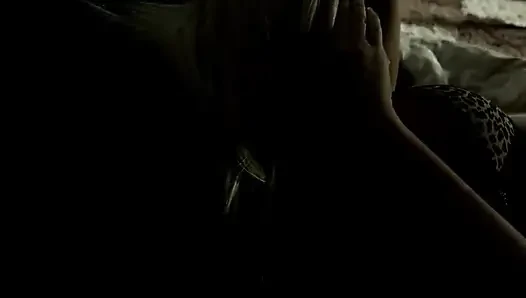 Orgasm of Two Lesbian Sluts Fucking Each Other's Pussy with Strapon on Their Mouths