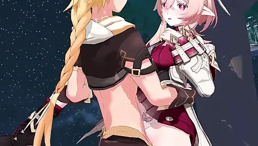 Genshin Impact - Linnea Outdoor Sex with Aether - Hentai 3D Animation