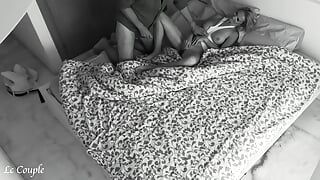 Night vision cam recorded how stepbrother visited stepdaugther bedroom late night