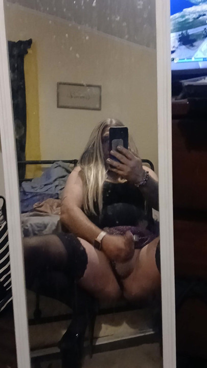 Crossdressing in the mirror