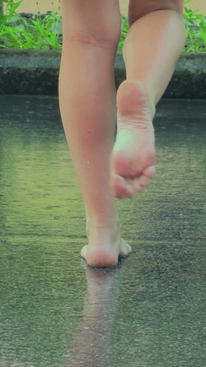 Bare Legs in the Rain
