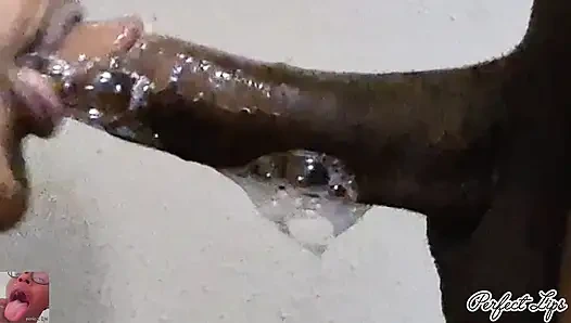 Weiche lippen lutschen schwanz super schlampig