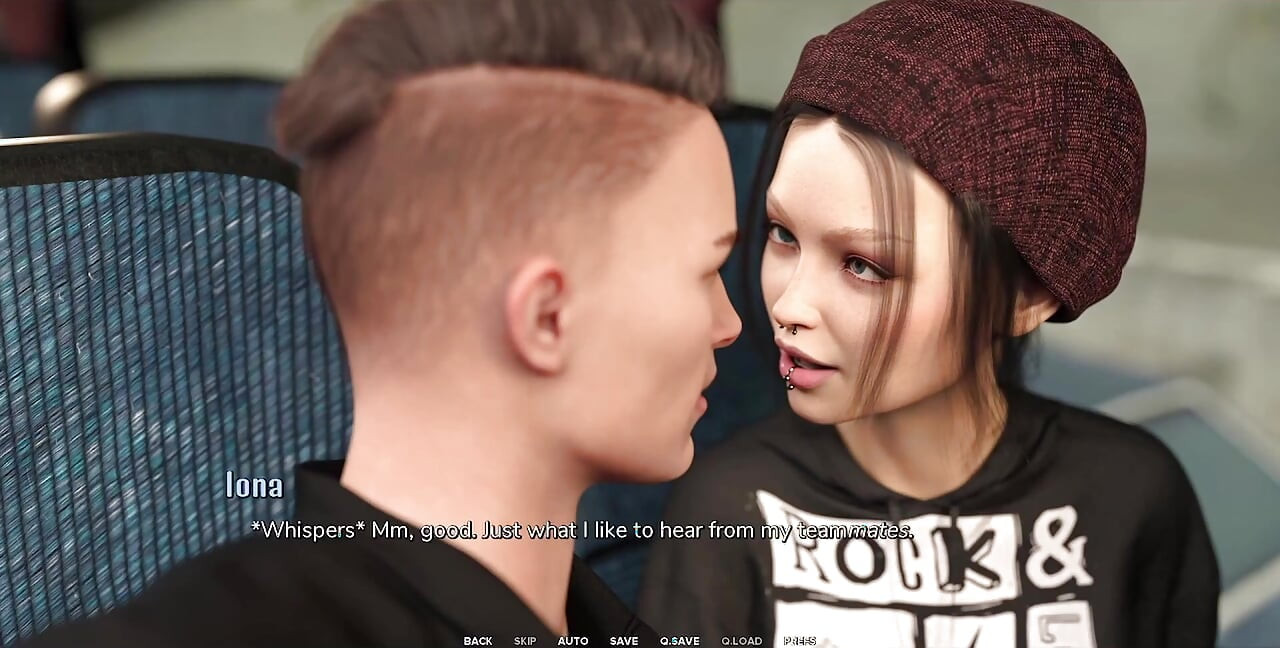 Taboo University - Hot Emo Girl Gives Me a Handjob Inside a Public Bus - 3D Porn Games