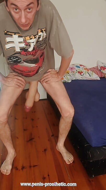 Masturbation very big cock full of cum with big balls