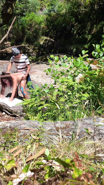 Unforgettable moment from "Stranger Fucks Girl on Nudist Beach. She&#039;s Shocked!"