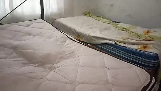 Sexy Stepmom Cleans the Bedroom in a Thong and Films Herself for Her Stepson