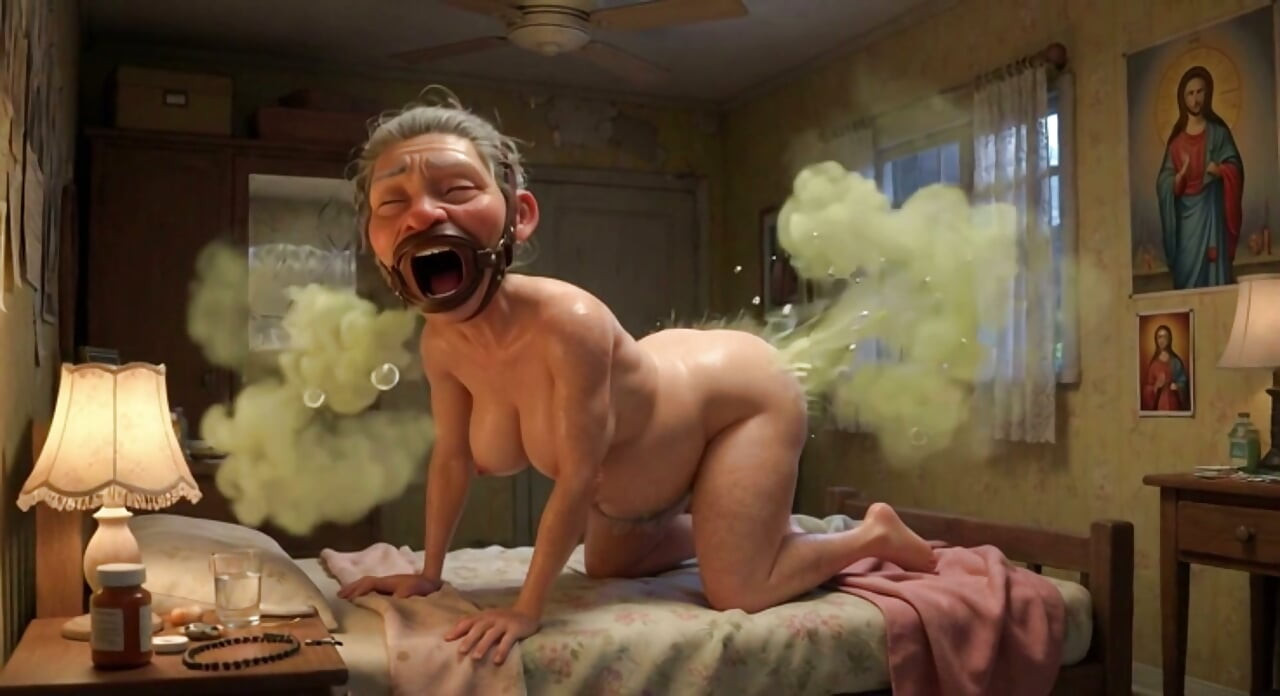 90 Year Old Granny Farting Loud & Smelly in Bedroom