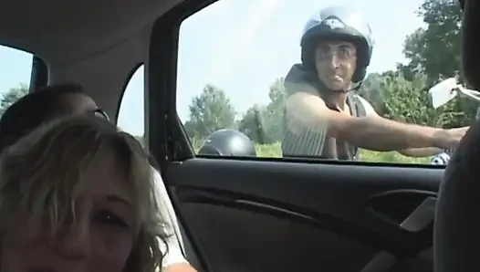 Milf brought in the woods and fucked by a bunch of dirty pigs