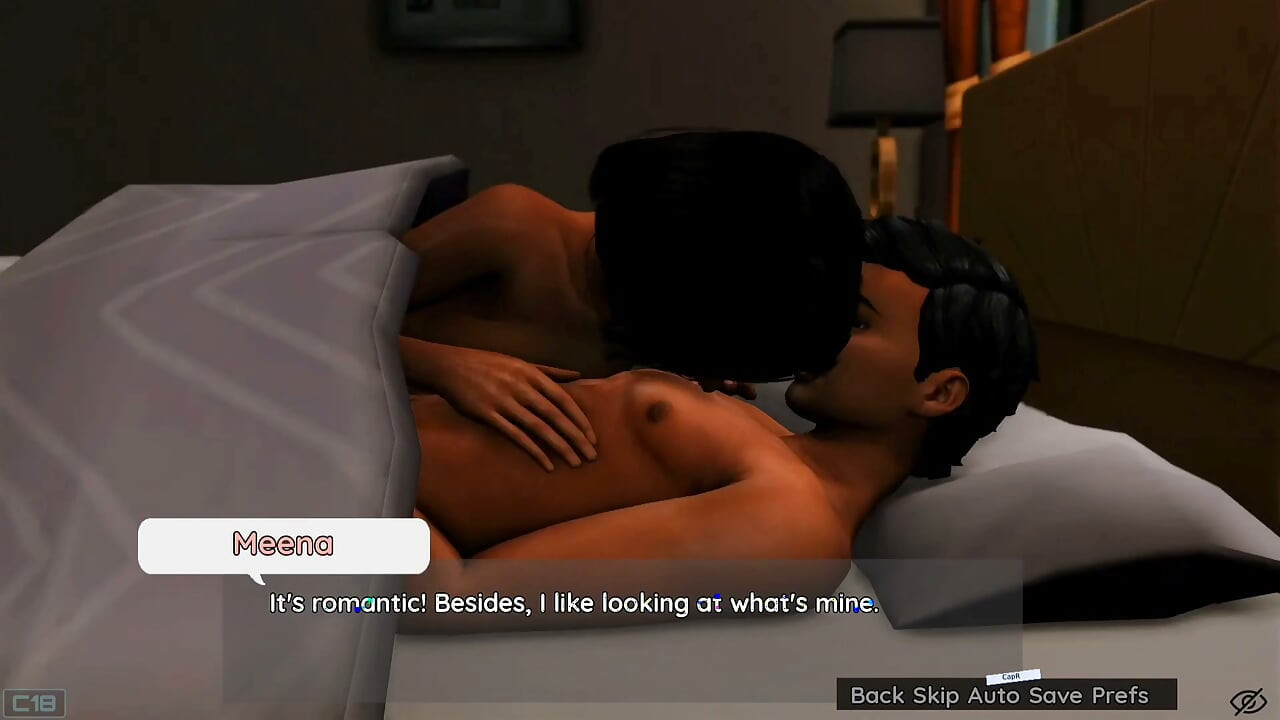 Meena and Ronnie orgasm and foreplay in bed