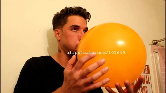 Balloon Fetish - Samuel Blowing Balloons Video 2