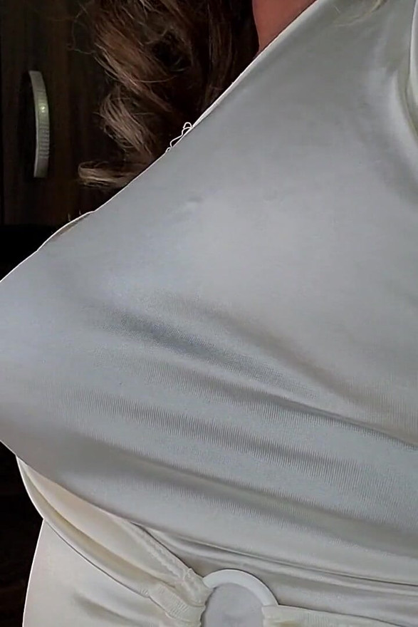 White Satin Top
