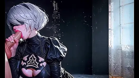 Cosplay Gamer Girl with Huge Breasts Gets Fucked in Her Ass and Pussy