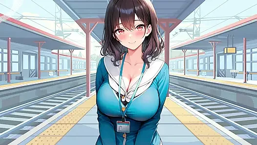 Spanish Hentai JOI - Naughty masturbates you on the Japanese train.