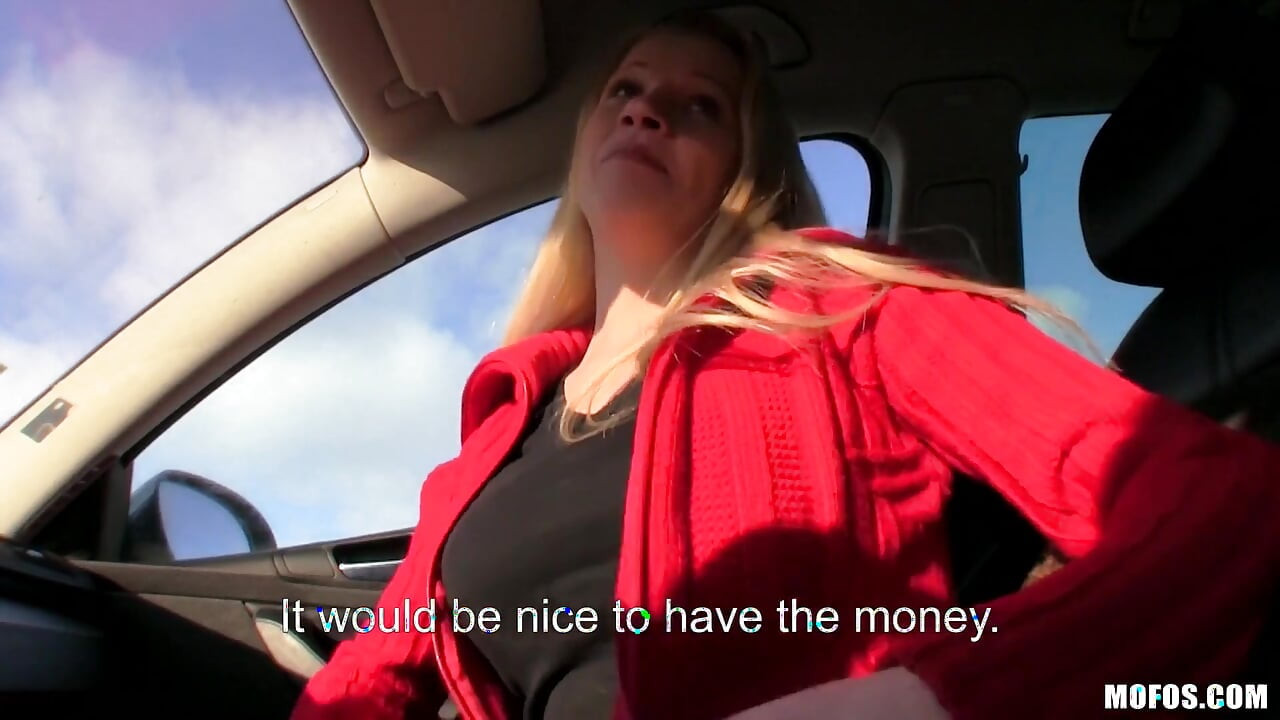 Public Pickups - Big Tits Blonde Lucie Gives POV Blowjob in Car