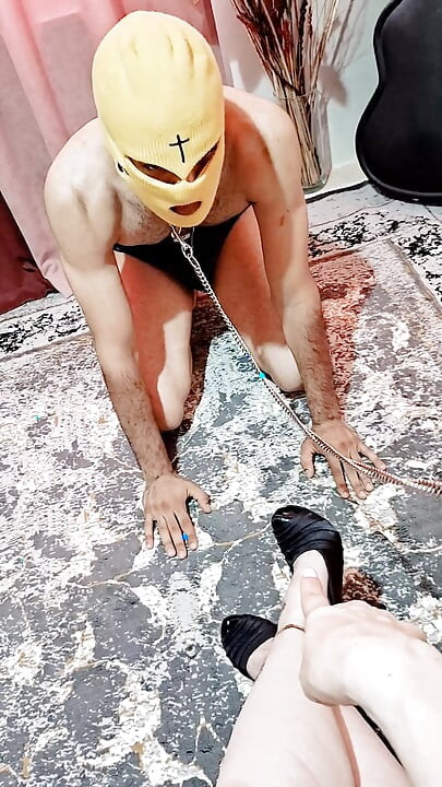 "Mistress Fruit Spit Feeding & Intense Foot Worship  Shoe Kissing BDSM Session Part 4