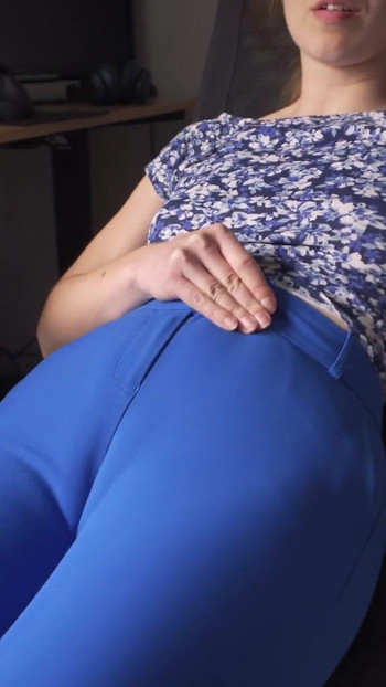 Captivating moment from "Naughty Coworker Camel Toe Tease And Denial"