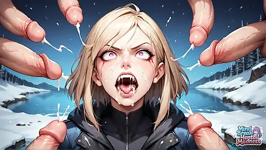 Höhepunkt im Schneebett: Winter-ejakulation von crimson monster