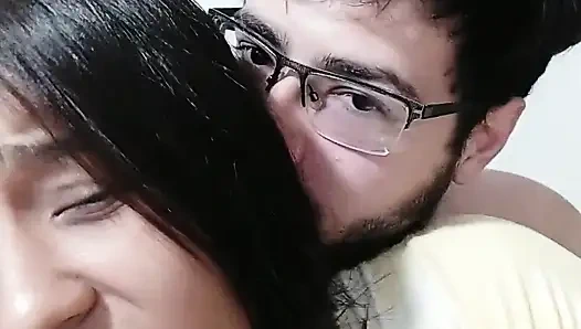 18 year old brunette big saggy tits from New York United States fucking her stepbrother's big dick good man