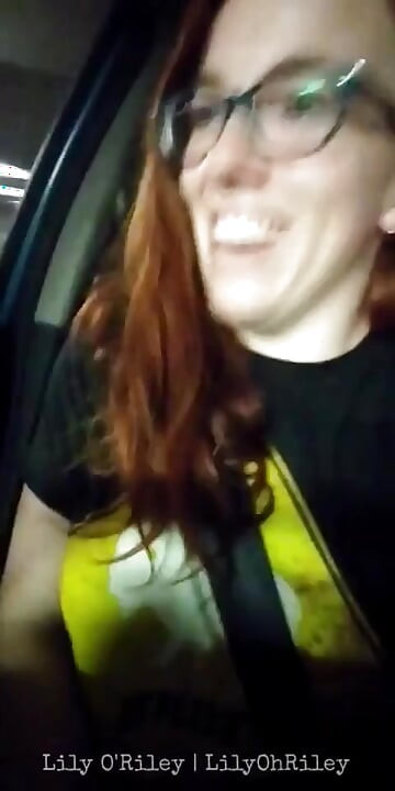 Risky Parking Garage Clit Rubbing Car Masturbation