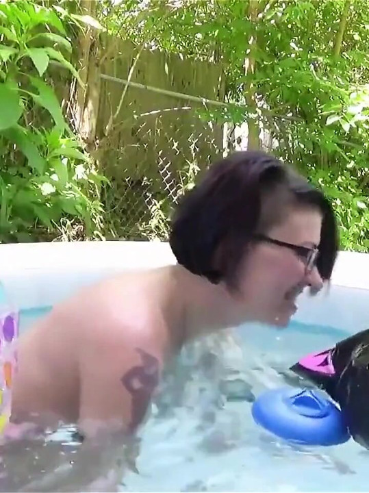 Floaty Fun in the Hot Tub