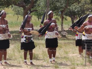 Грудастые африканские женщины танцуют в топлес 2