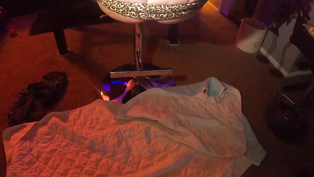 Slut wife in a sex swing