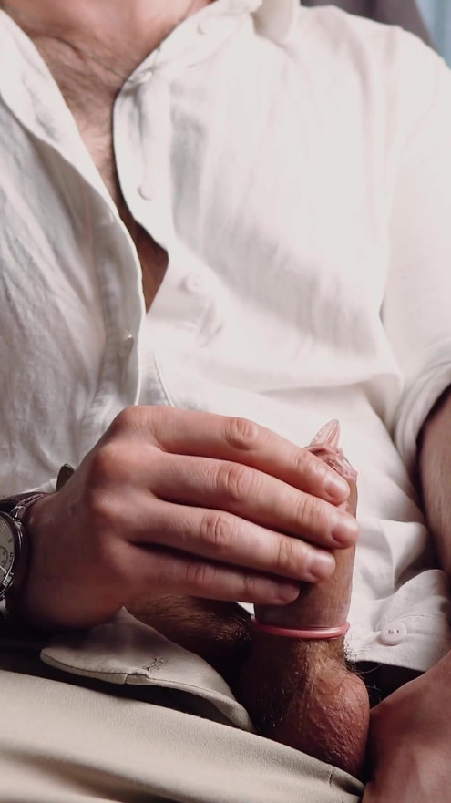 I hadn't jerked off for only two days, but I whimped with pleasure during my orgasm. | Clip 2
