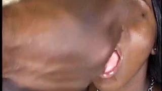 Sexy ebony cunt gets cock pounded