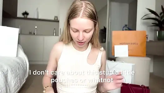 Findom luxury alışveriş vurgun 12k $ ağır boşaltma