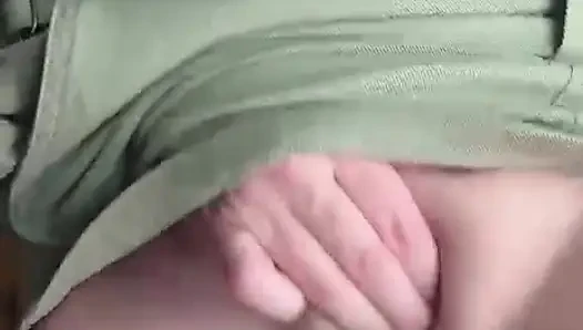 Public pussy fingering orgasm