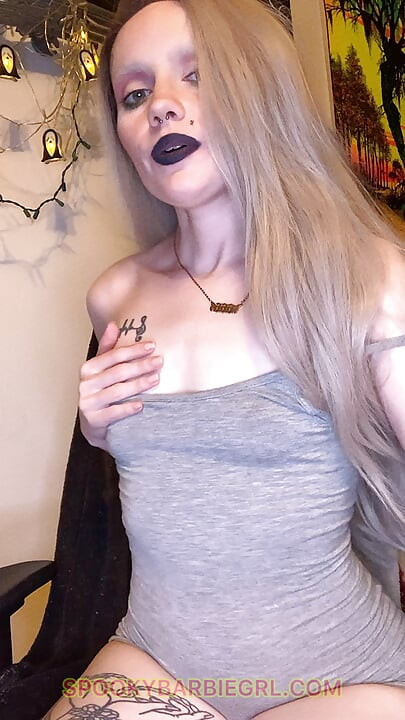 SPOOKYBARBIEGRL GOTH HOMEWRECK JOI - SMALL TITS ARE BETTER
