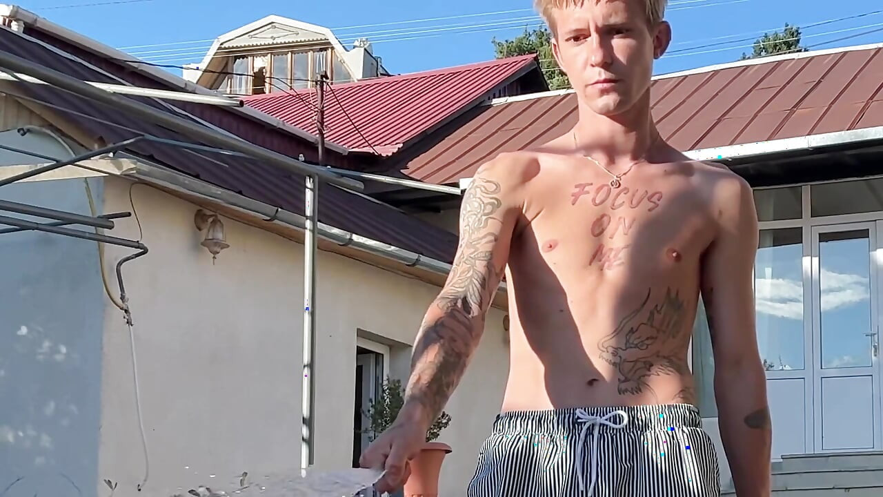 Backstage Caught a Guy with a Big Dick Looking at Me and Jerking off, Deepthroat Blowjob and Anal Fuck Part 1