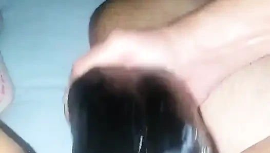 Büyük siyah çift dildo