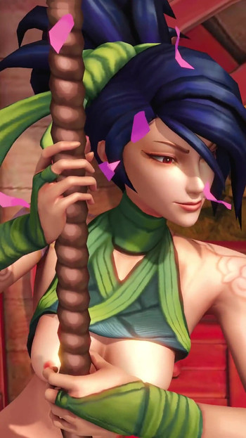 Tarian tiang Akali Lol 3d