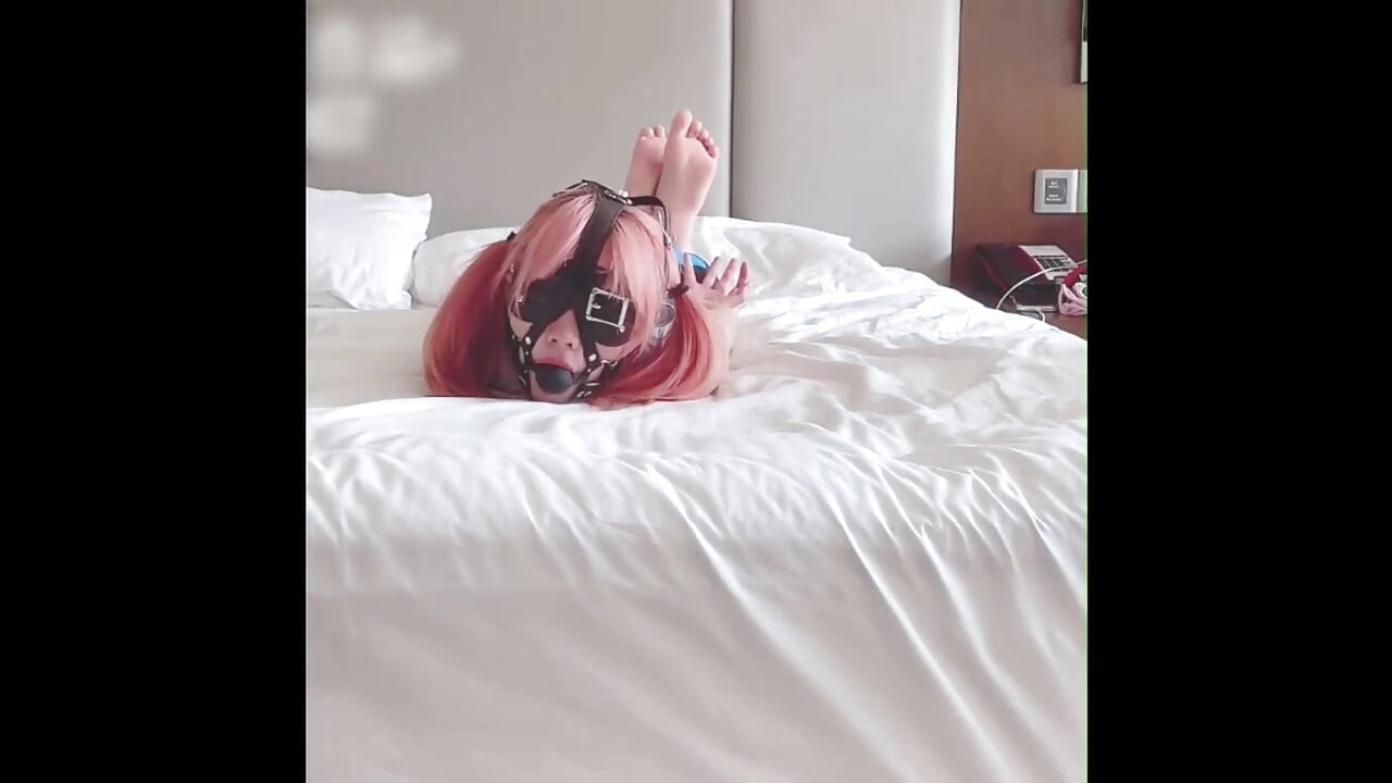 Gg53 - a Barefoot Girl in a Swimsuit Is Bound to a Bed and Her Feet Are Stimulated with a Vibrating Egg.