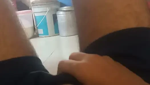 Masturbating alone at home