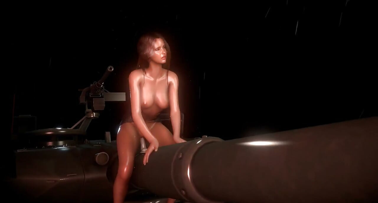 Ridings a Cannon on a Tank