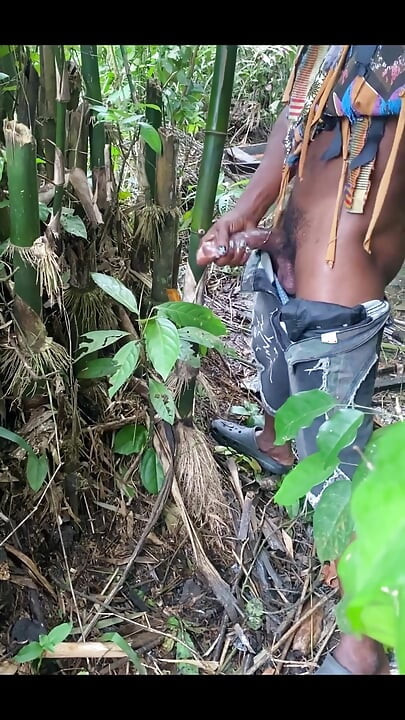 Pouring Cum in the Forest