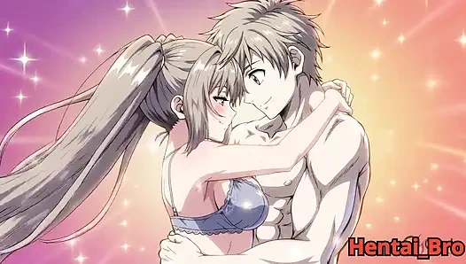 Pasangan berambut perak yang sensual - gairah kamar tidur intim