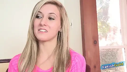 Skinny blonde fucks at casting to get into the porn industry