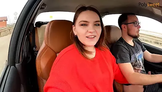Everyone saw what she was doing. Blowjob while driving!
