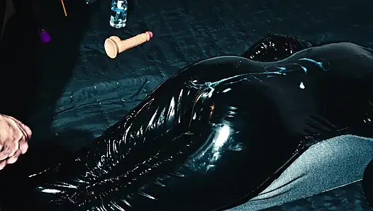 First He Fucks Me with a Dildo, Then He Penetrates Me with His Cock and Cums Profusely on My Suit
