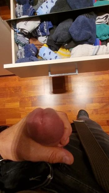 Playing with my stone - hard cock!